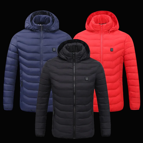 Heated jackets with background and promotional graphics removed